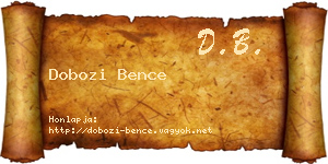 Dobozi Bence névjegykártya